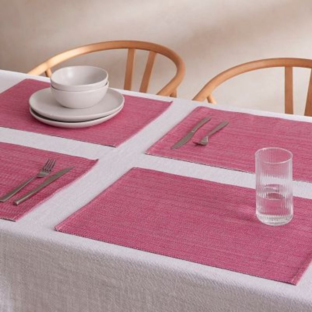 SIMONS NWT Pink Chambray Recycled Fibre Placemats Set of 4